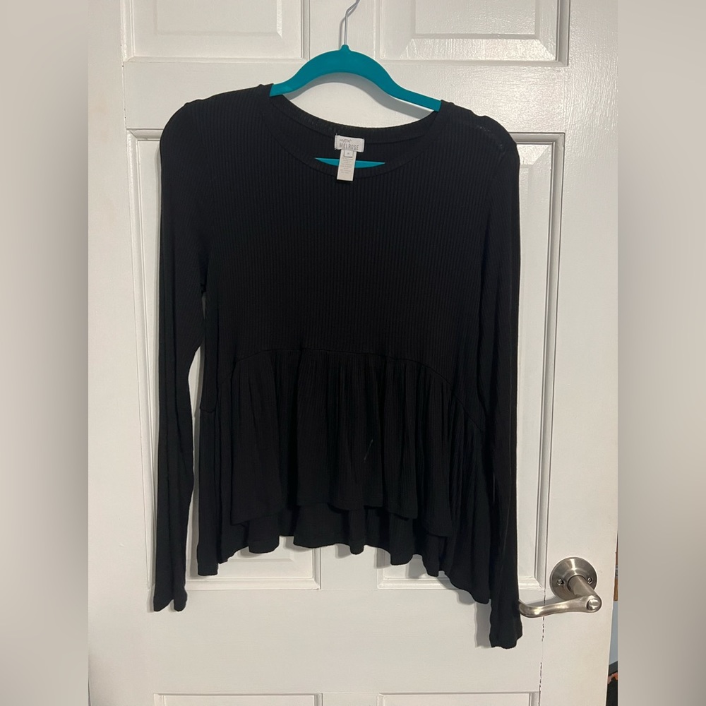 Ribbed peplum top